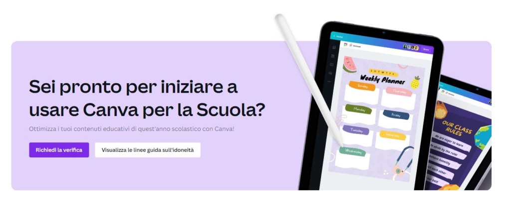 Canva per la scuola come iniziare