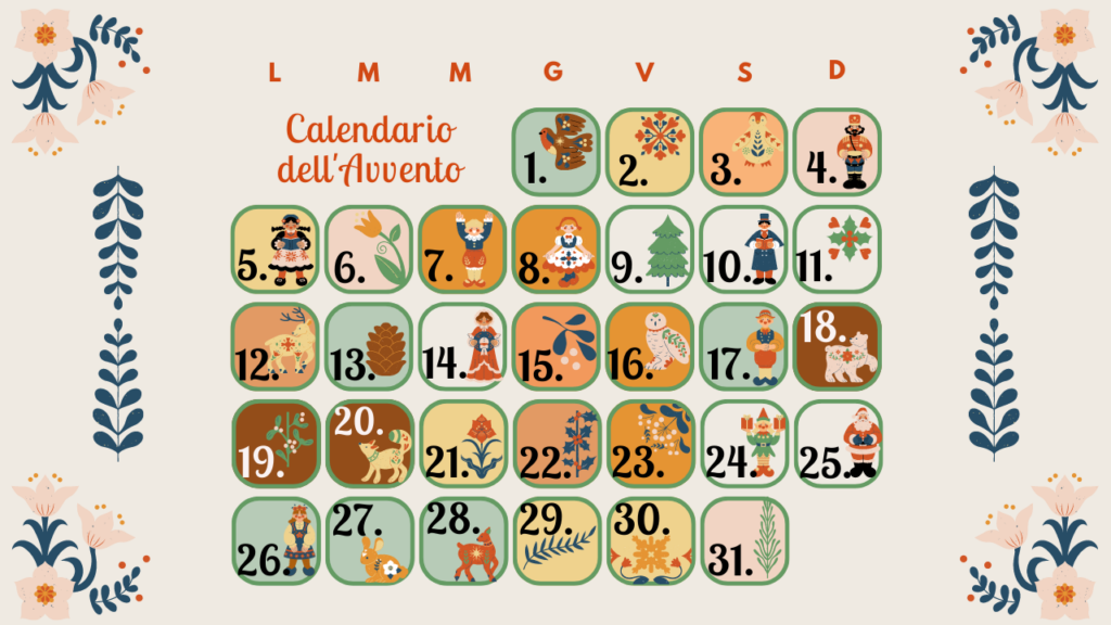 calendario dell'avvento grafica