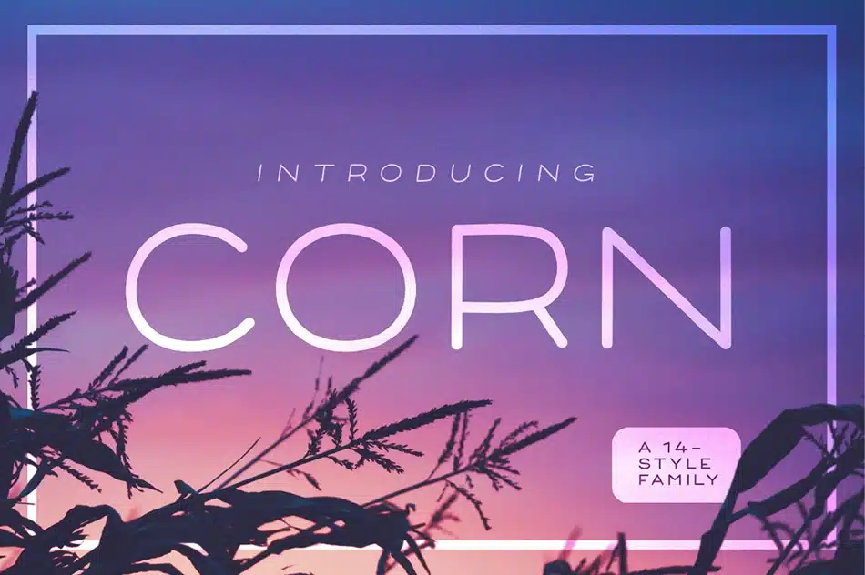 font gratuiti corn